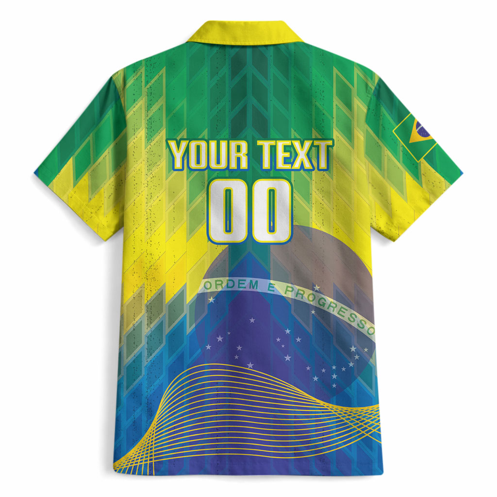 Custom Brazil Football 2026 Hawaiian Shirt Canarinho Mascot Bate no Peito