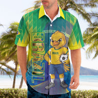 Custom Brazil Football 2026 Hawaiian Shirt Canarinho Mascot Bate no Peito