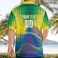 Custom Brazil Football 2026 Hawaiian Shirt Canarinho Mascot Bate no Peito