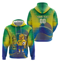 Custom Brazil Football 2026 Hoodie Canarinho Mascot Bate no Peito