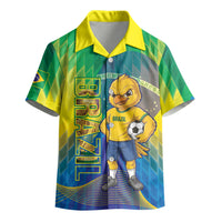 Custom Brazil Football 2026 Kid Hawaiian Shirt Canarinho Mascot Bate no Peito