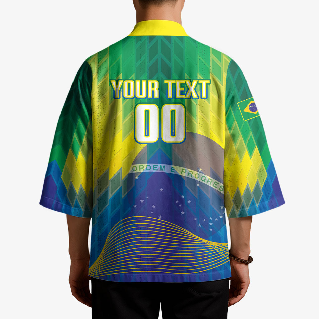 Custom Brazil Football 2026 Kimono Canarinho Mascot Bate no Peito
