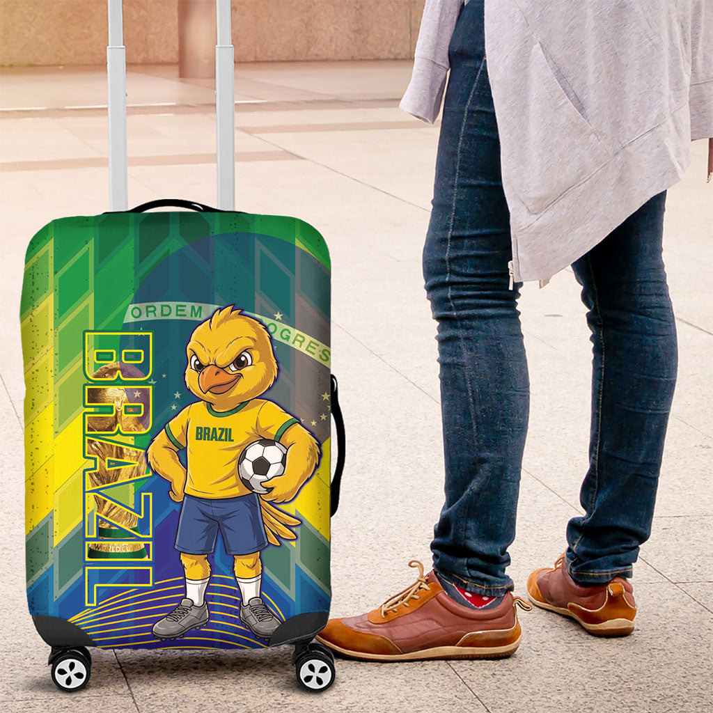 Brazil Football 2026 Luggage Cover Canarinho Mascot Bate no Peito