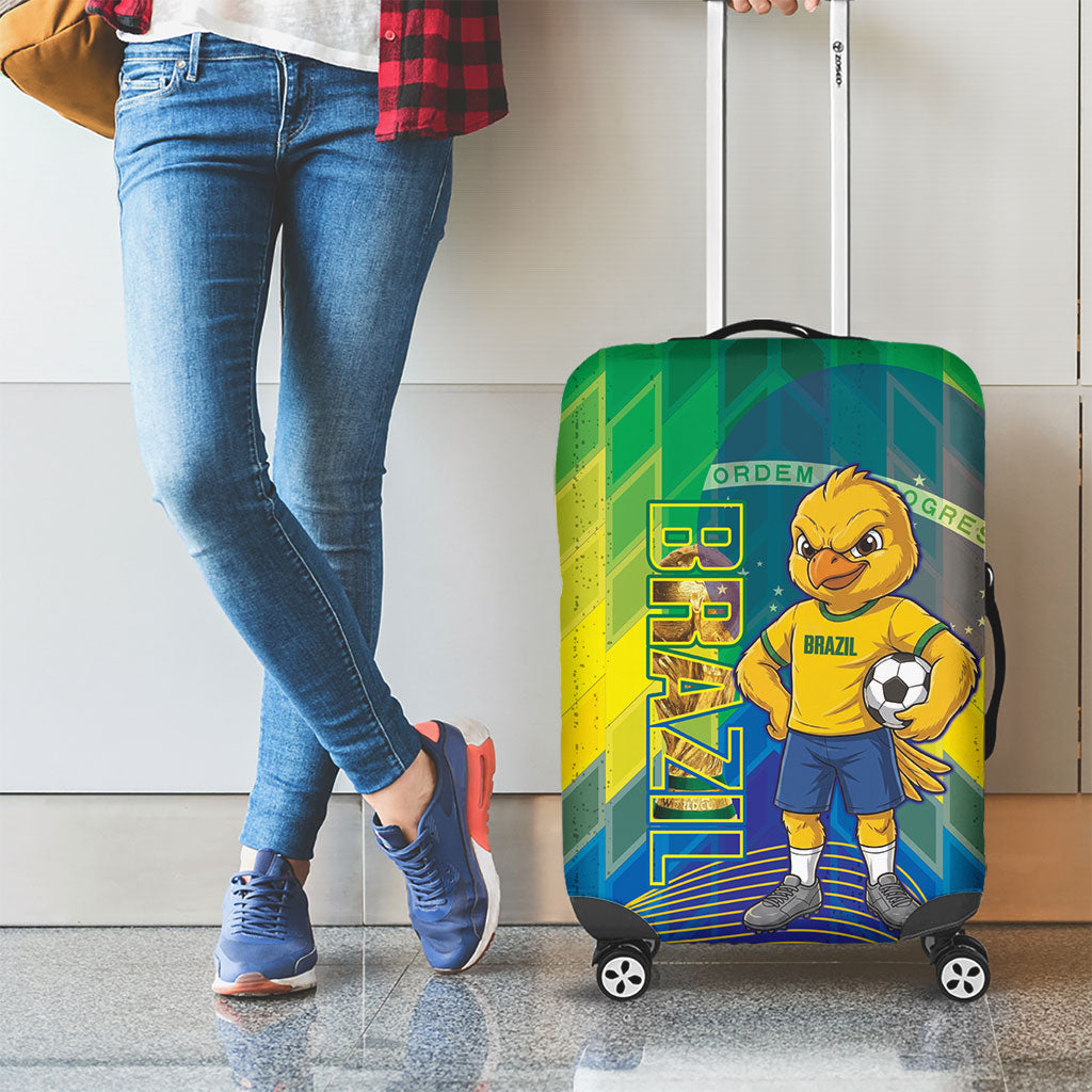 Brazil Football 2026 Luggage Cover Canarinho Mascot Bate no Peito