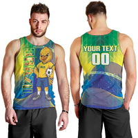 Custom Brazil Football 2026 Men Tank Top Canarinho Mascot Bate no Peito