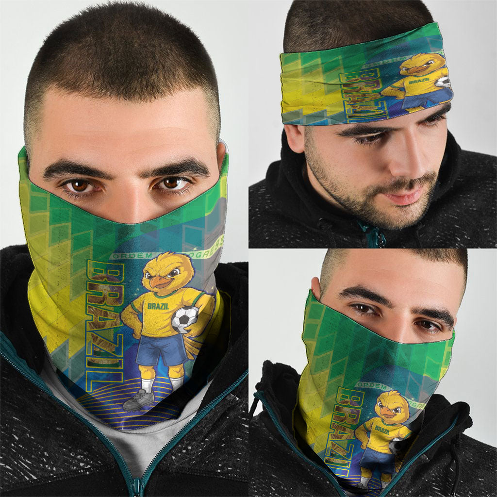Brazil Football 2026 Neck Gaiter Canarinho Mascot Bate no Peito