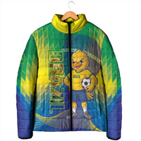 Custom Brazil Football 2026 Padded Jacket Canarinho Mascot Bate no Peito