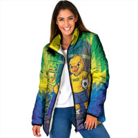 Custom Brazil Football 2026 Padded Jacket Canarinho Mascot Bate no Peito