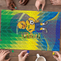 Brazil Football 2026 Puzzle Canarinho Mascot Bate no Peito