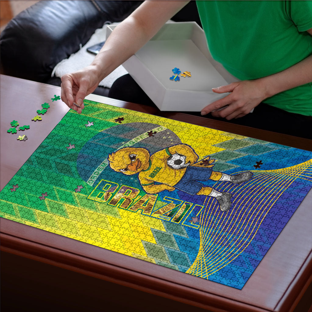Brazil Football 2026 Puzzle Canarinho Mascot Bate no Peito