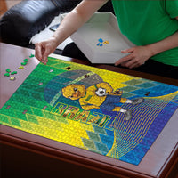 Brazil Football 2026 Puzzle Canarinho Mascot Bate no Peito