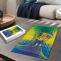 Brazil Football 2026 Puzzle Canarinho Mascot Bate no Peito