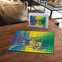 Brazil Football 2026 Puzzle Canarinho Mascot Bate no Peito