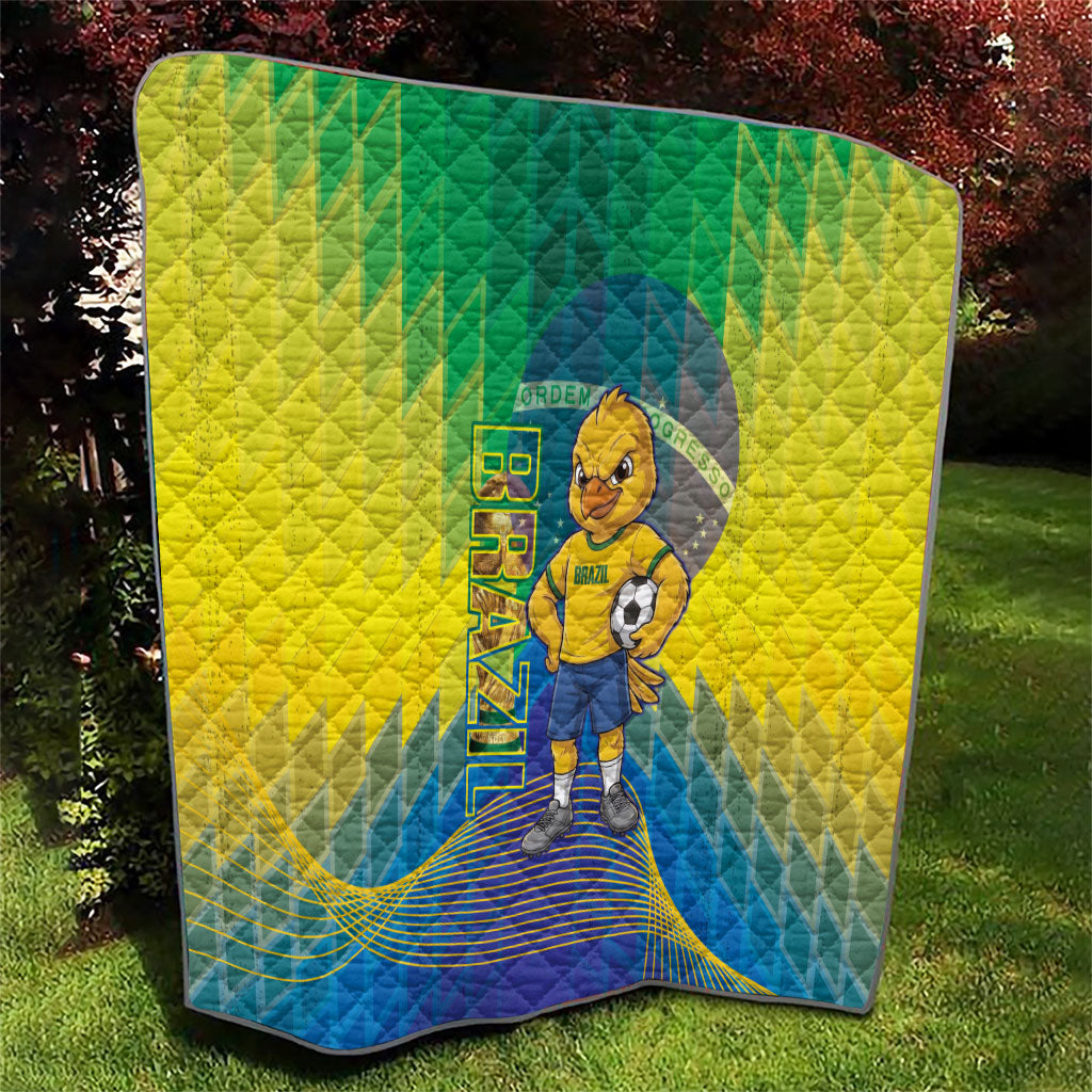 Brazil Football 2026 Quilt Canarinho Mascot Bate no Peito
