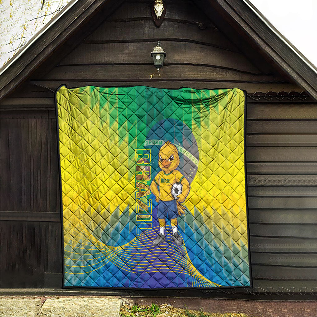 Brazil Football 2026 Quilt Canarinho Mascot Bate no Peito