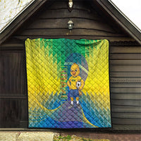 Brazil Football 2026 Quilt Canarinho Mascot Bate no Peito