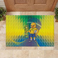 Brazil Football 2026 Rubber Doormat Canarinho Mascot Bate no Peito