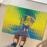 Brazil Football 2026 Rubber Doormat Canarinho Mascot Bate no Peito