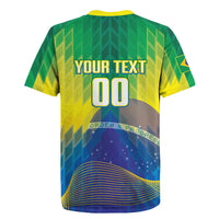 Custom Brazil Football 2026 Rugby Jersey Canarinho Mascot Bate no Peito