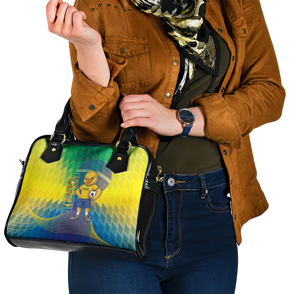 Brazil Football 2026 Shoulder Handbag Canarinho Mascot Bate no Peito