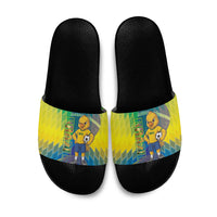 Brazil Football 2026 Slide Sandals Canarinho Mascot Bate no Peito