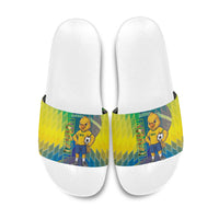 Brazil Football 2026 Slide Sandals Canarinho Mascot Bate no Peito