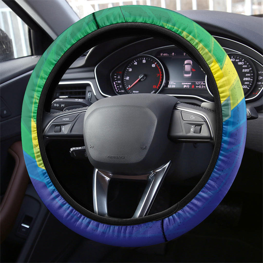 Brazil Football 2026 Steering Wheel Cover Canarinho Mascot Bate no Peito