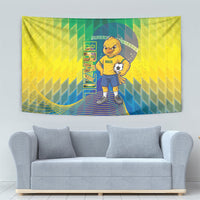 Brazil Football 2026 Tapestry Canarinho Mascot Bate no Peito