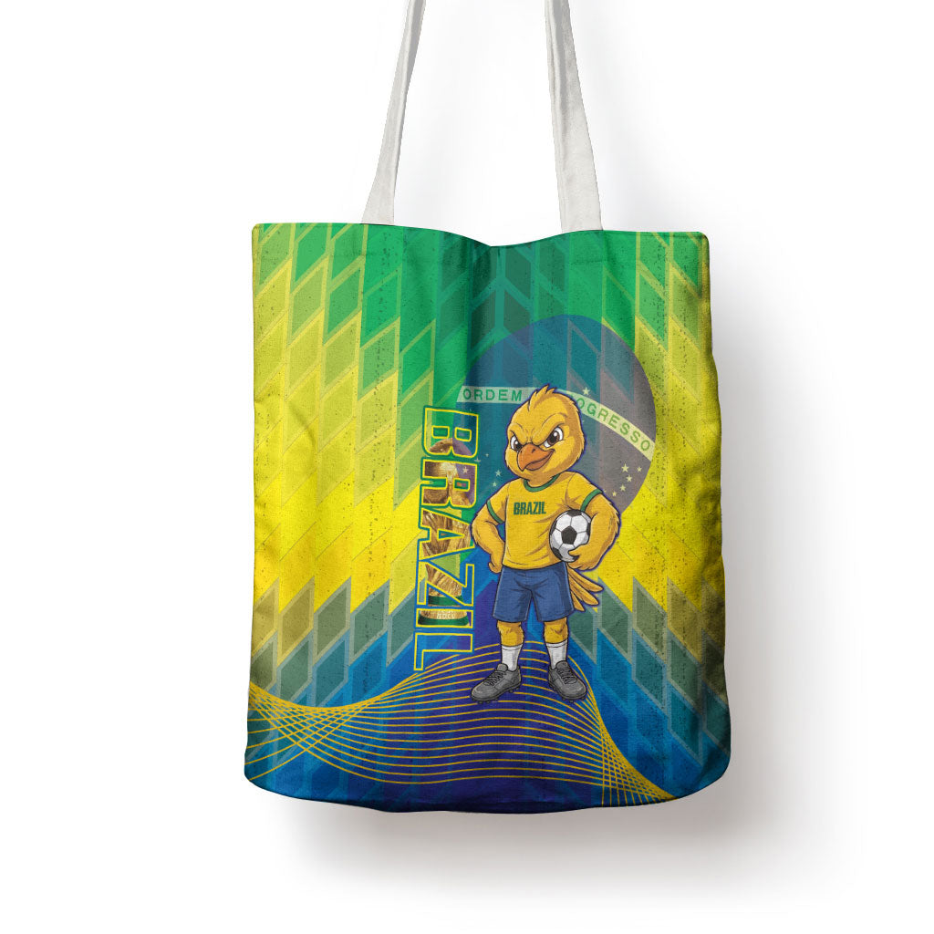 Brazil Football 2026 Tote Bag Canarinho Mascot Bate no Peito