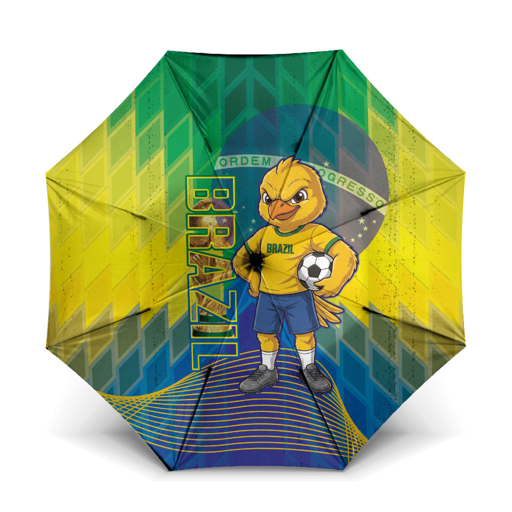 Brazil Football 2026 Umbrella Canarinho Mascot Bate no Peito
