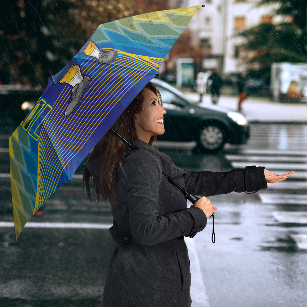 Brazil Football 2026 Umbrella Canarinho Mascot Bate no Peito