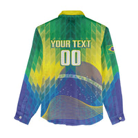 Custom Brazil Football 2026 Women Casual Shirt Canarinho Mascot Bate no Peito