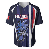 Custom France Football 2026 Baseball Jersey Allez Les Bleus Flag Brush Style