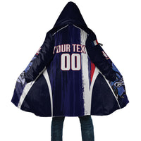 Custom France Football 2026 Cloak Allez Les Bleus Flag Brush Style