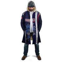 Custom France Football 2026 Cloak Allez Les Bleus Flag Brush Style