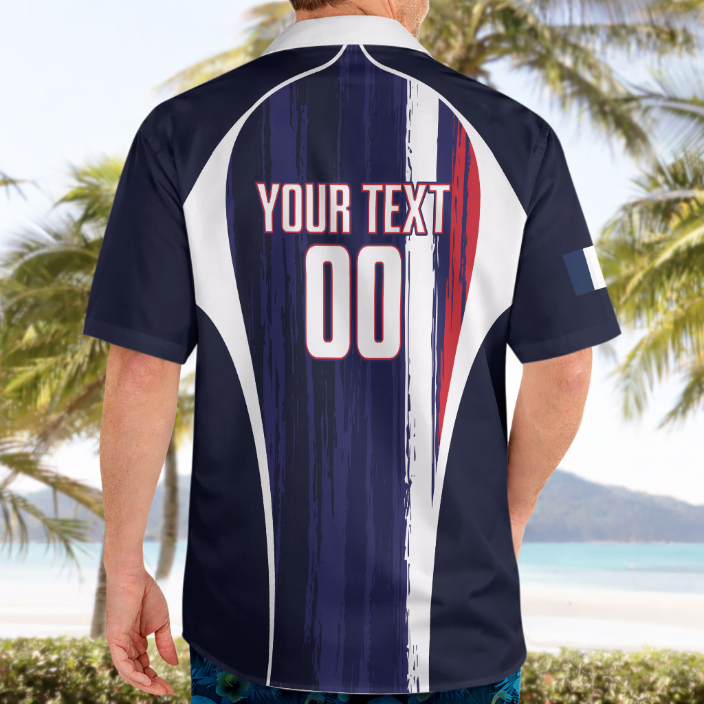 Custom France Football 2026 Hawaiian Shirt Allez Les Bleus Flag Brush Style