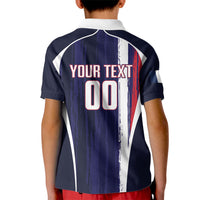 Custom France Football 2026 Kid Polo Shirt Allez Les Bleus Flag Brush Style