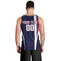 Custom France Football 2026 Men Tank Top Allez Les Bleus Flag Brush Style