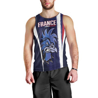Custom France Football 2026 Men Tank Top Allez Les Bleus Flag Brush Style