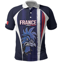 Custom France Football 2026 Polo Shirt Allez Les Bleus Flag Brush Style
