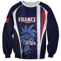 Custom France Football 2026 Sweatshirt Allez Les Bleus Flag Brush Style