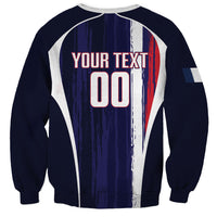 Custom France Football 2026 Sweatshirt Allez Les Bleus Flag Brush Style