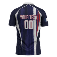 Custom France Football 2026 Zipper Polo Shirt Allez Les Bleus Flag Brush Style