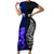 New Zealand and Scotland Rugby Short Sleeve Bodycon Dress All Black Maori With Thistle Together - Wonder Print Shop