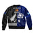 New Zealand and Scotland Rugby Sleeve Zip Bomber Jacket All Black Maori With Thistle Together - Wonder Print Shop