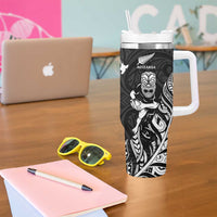 New Zealand and Scotland Rugby Tumbler With Handle All Black Maori With Thistle Together - Wonder Print Shop