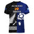 New Zealand and Scotland Rugby Women V Neck T Shirt All Black Maori With Thistle Together - Wonder Print Shop