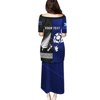 Personalised New Zealand and Scotland Rugby Puletasi All Black Maori With Thistle Together - Wonder Print Shop
