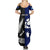 Personalised New Zealand and Scotland Rugby Summer Maxi Dress All Black Maori With Thistle Together - Wonder Print Shop