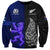 Personalised New Zealand and Scotland Rugby Sweatshirt All Black Maori With Thistle Together - Wonder Print Shop